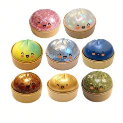 Glitter Mini Steamed Bun Squeeze Toy